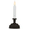 Candle With Black Stand LED Battery Operated