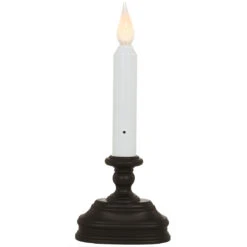 Candle With Black Stand LED Battery Operated