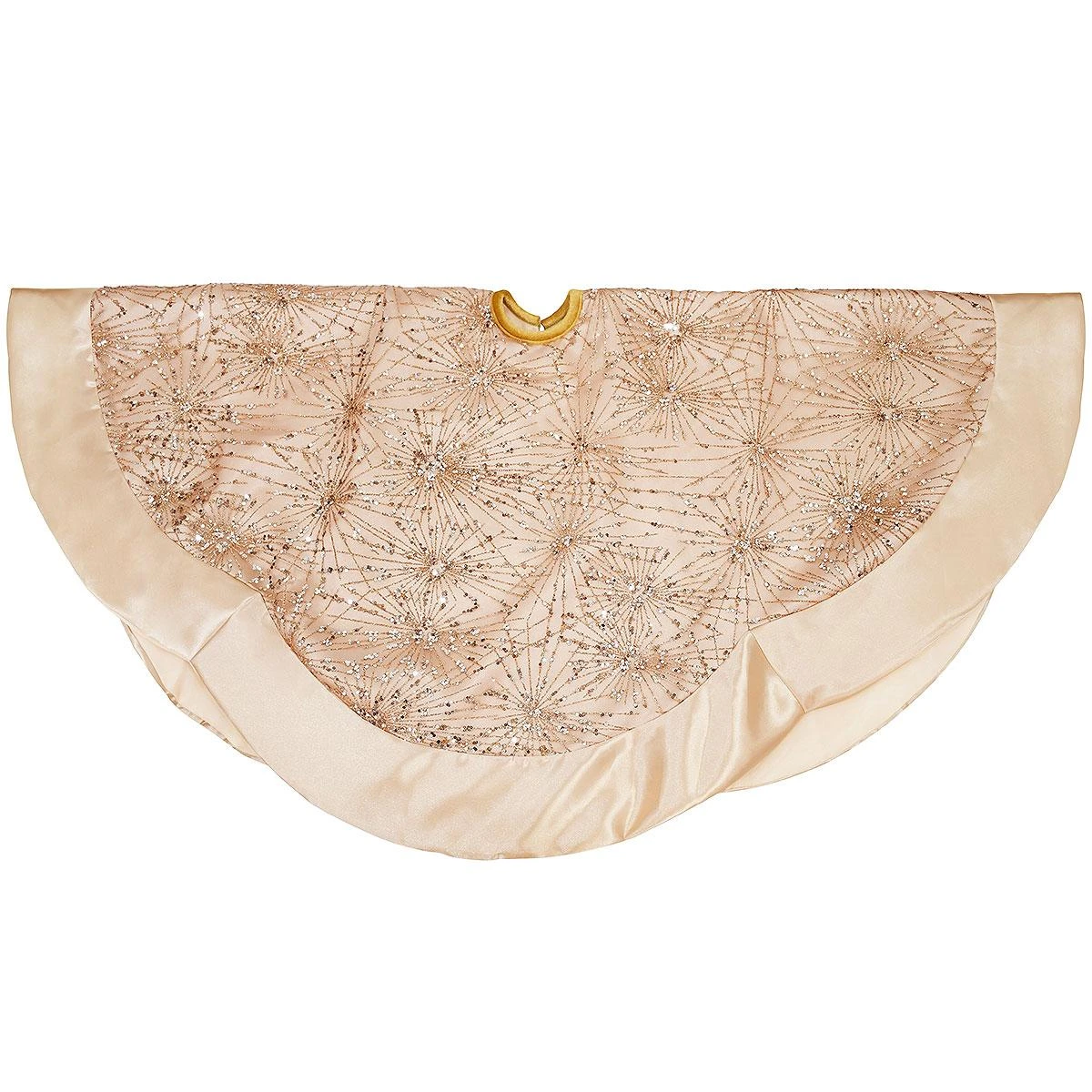 48 Inch Rose Gold Sequin Tree Skirt 1 48 Inch Rose Gold Sequin Tree Skirt