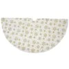 48 Inch Snowflake White And Gold Tree Skirt