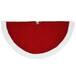 24 Inch Red Knitted Tree Skirt