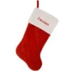 20.5 Inch Personalized Red Quilted Velvet Stocking