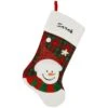 Personalized 20.5" Plaid Snowman Stocking
