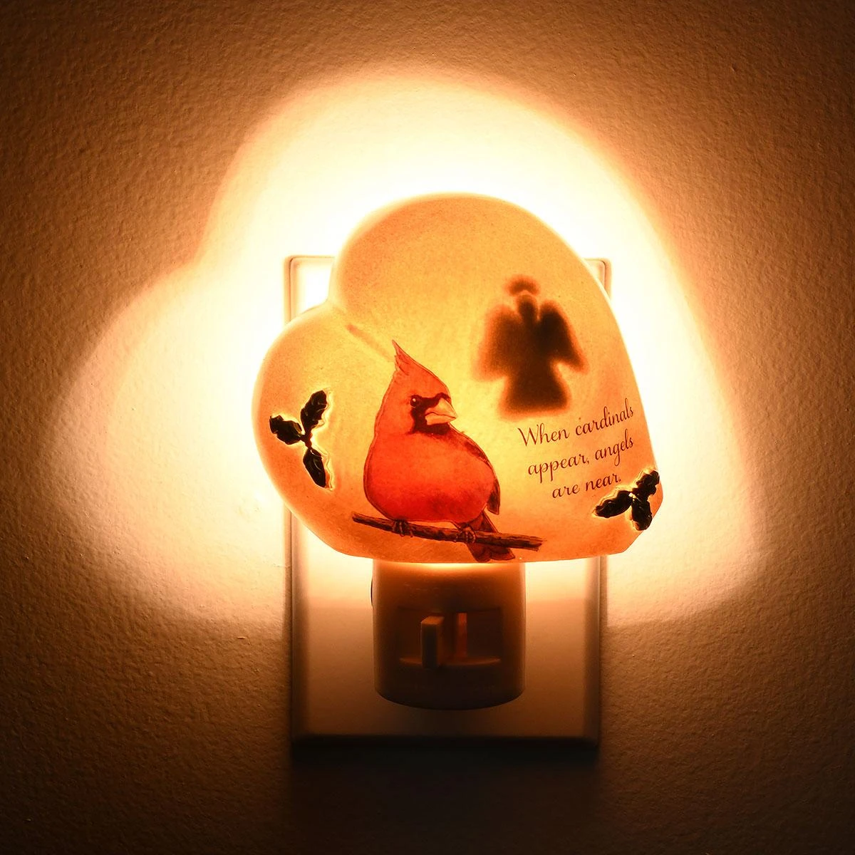 Cardinal Memorial Night Light With Angel Reveal 2 Cardinal Memorial Night Light With Angel Reveal - Image 2