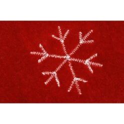 48 Inch Red Velvet Tree Skirt With Pine Trees -Winter Light Sales 1231318 web 3