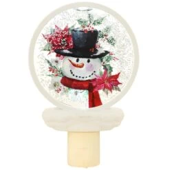 Snowman Disk Shimmer Disk Nightlight