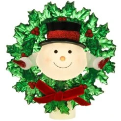 Snowman In Wreath Nightlight