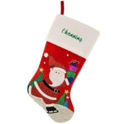 20.5 Inch Personalized Santa On Skates Stocking