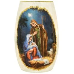 Nativity Pre Lit Small Vase